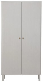 Armadio in pino grigio chiaro 100x195 cm Madu - WOOOD