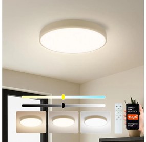 Brilagi - Lampada LED dimmerabile POOL SMART LED/48W/230V diam. 40 cm Wi-Fi Tuya beige + telecomando