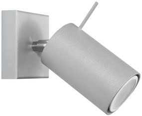 Applique in Acciaio Orientabile da Parete RING GU10 Grigia da interno