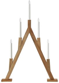 Markslöjd 706161 - Candelabro natalizio BJURFORS 5xE10/3W/230V marrone