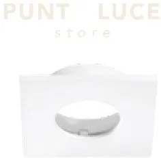 Faretto fabric gu10 quadrato cut out l.8,5cm ip44 bianco