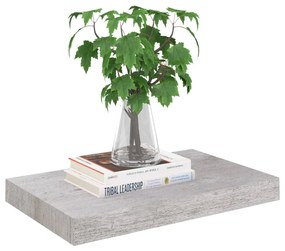 Scaffale a parete grigio cemento 40x23x3,8 cm in mdf