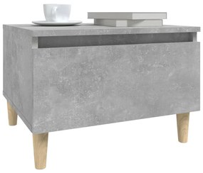 Tavolino grigio cemento 50x46x35 cm in legno multistrato