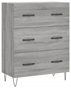 Credenza grigio sonoma 69,5x34x90 cm in legno multistrato