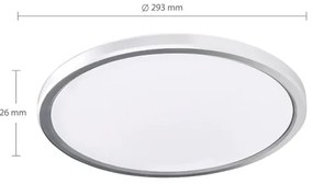 Solight WO826-LED Plafoniera da soffitto per bagno ACATE 24W/230V, 3000/4000/6000 K, Ø 29,3 cm, IP54