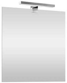Specchio bagno 60x80 a filo reversibile con lampada naturale 30 cm