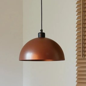 Duolla - Lampada a sospensione su cavo IRONLINE 1xE27/15W/230V Ø 27 cm rame/nero