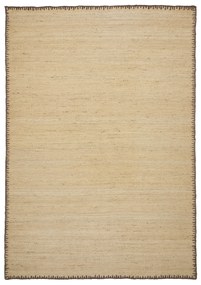Kave Home - Tappeto Sorina in juta naturale con bordo marrone 200 x 300 cm