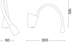Ideal Lux - LED Flessibile piccola lampada GOOSE LED/3W/230V CRI 90 bianco