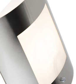 Lampada da parete per esterni in acciaio IP44 con sensore crepuscolare - Emmerald