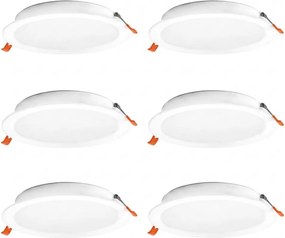 Osram - Set da 6 faretti da incasso ESSENTIAL LED/18W/230V, Ø 22 cm, bianco