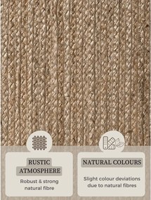 Tappeto colore naturale scuro in iuta reversibile/tessuto a mano 160x230 cm Braided – Hanse Home