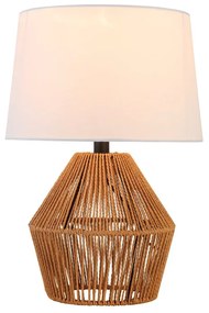 Lampada da tavolo boho Zahara nero, in rattan