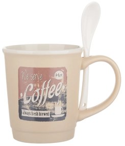 Mug caffè crema 400 ml con cucchiaino