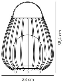 Nordlux - Lampada portatile da esterno dimmerabile JIM TO-GO LED/3W/3,7V IP54