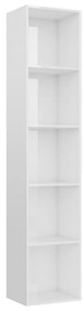 Libreria bianco lucido 40x30x189 cm in truciolato