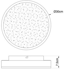 Globo 48460-24 - Plafoniera LED HEDI LED/24W/230V d. 30 cm nero