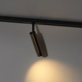 Faretto moderno bronzo scuro per sistema binario monofase - Slimline Uzzy