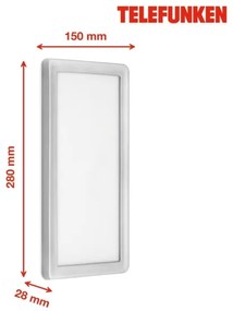 Telefunken 313604TF - Applique a LED da esterno LED/16W/230V IP44 argento