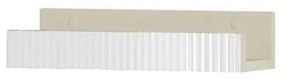 Mensola per bagno Niwa L 40 cm laccato opaco sabbia con vetro bianco