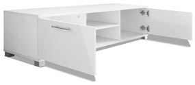 Mobile tv bianco laccato lucido 120x40,3x34,7 cm