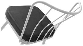 Set di 2 sedie da pranzo in metallo bianco-nero Yildiz - Kalune Design