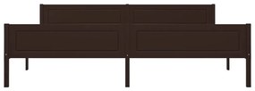 Giroletto marrone scuro in legno massello di pino 200x200 cm