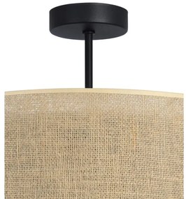 Plafoniera SARTA 1xE27/60W/230V nero/juta