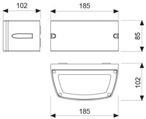 Blues Mini Bidirezionale Led Con Due Vetri 2X8W 2X800Lm 4000K