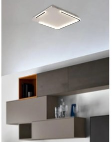 Plafoniera moderno LED Paige, bianco 50x cm, luce naturale NOVECENTO