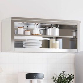 Mobile Cucina Da Parete Con Ripiano İn Acciaio Inossidabile /