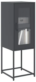 Credenza Antracite 36x39x107 Cm İn Acciaio Laminato A Freddo /