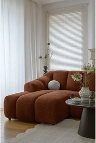 Divano angolare color terracotta (con penisola a sinistra/con chaise lounge) Shell – Miuform