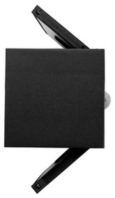 Applique LED Solare Nera Rettangolare con Sensore di Movimento Colore Bianco Naturale 4.000K