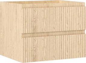 Mexen Rivel mobile da bagno sottolavabo 60 cm, 2 cassetti, scanalato, rovere - 91A20-06047-2-BFF81