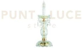Lumetto opera 1 luce cristallo e oro attacco e14 h.35cm