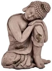 Statua Decorativa da Giardino Buddha Grigio Poliresina (28,5 x 43,5 x 37 cm)