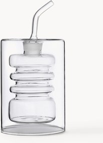 Distributore aceto e olio in vetro borosilicato fatto a mano Rings alt. 16 cm