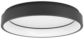 Plafoniera Contemporanea Marghera-Z Acciaio Nero 4 Luci Led Integrato 6,5W