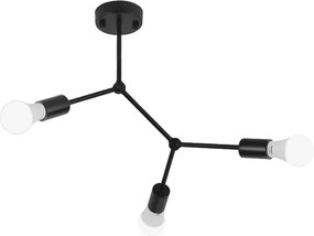 LAMPADA DA SOFFITTO NERA METALLO LOFT APP736-3C Black