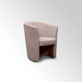 Poltrona Belize N-Enjoy Struttura in Legno Rivestimento Tessuto Tortora