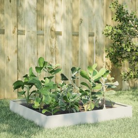 Fioriera Rialzata Da Giardino Bianca 100x100x26 Cm İn Acciaio /