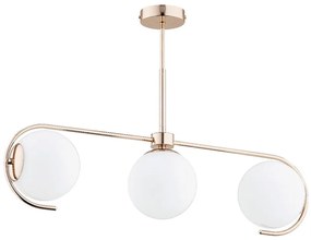 Lampadario a sospensione con supporto rigido ASTANA 3xE14/10W/230V oro