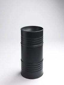 Lavabo da appoggio Artwork tondo in ceramica D57cm nero opaco