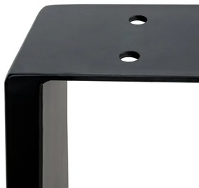 Gambe da tavolo Square rettangolari 72x60 cm in acciaio verniciato nero
