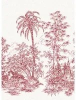 Jannelli & Volpi Carta da parati panoramica Mandalay - White Red Panel 5
