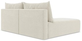 Divano angolare color crema allungabile/con contenitore (con penisola a sinistra) Kalena – Makamii