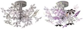 Flower applique fiori acrilico trasparente e colorato 2 luci attacc...