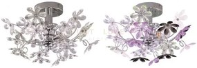 Applique a parete flower a fiori effetto cristallo r20012017 traspa...