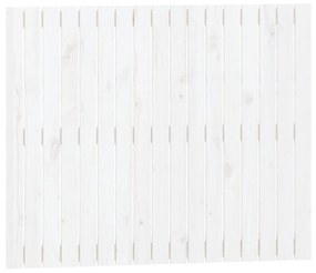 Testiera da parete bianca 108x3x90 cm in legno massello di pino